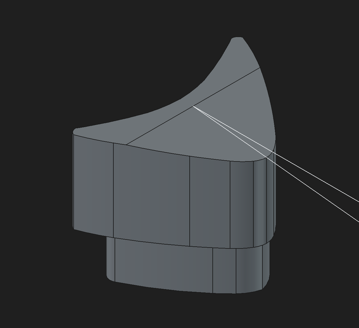 Screenshot of CAD part design