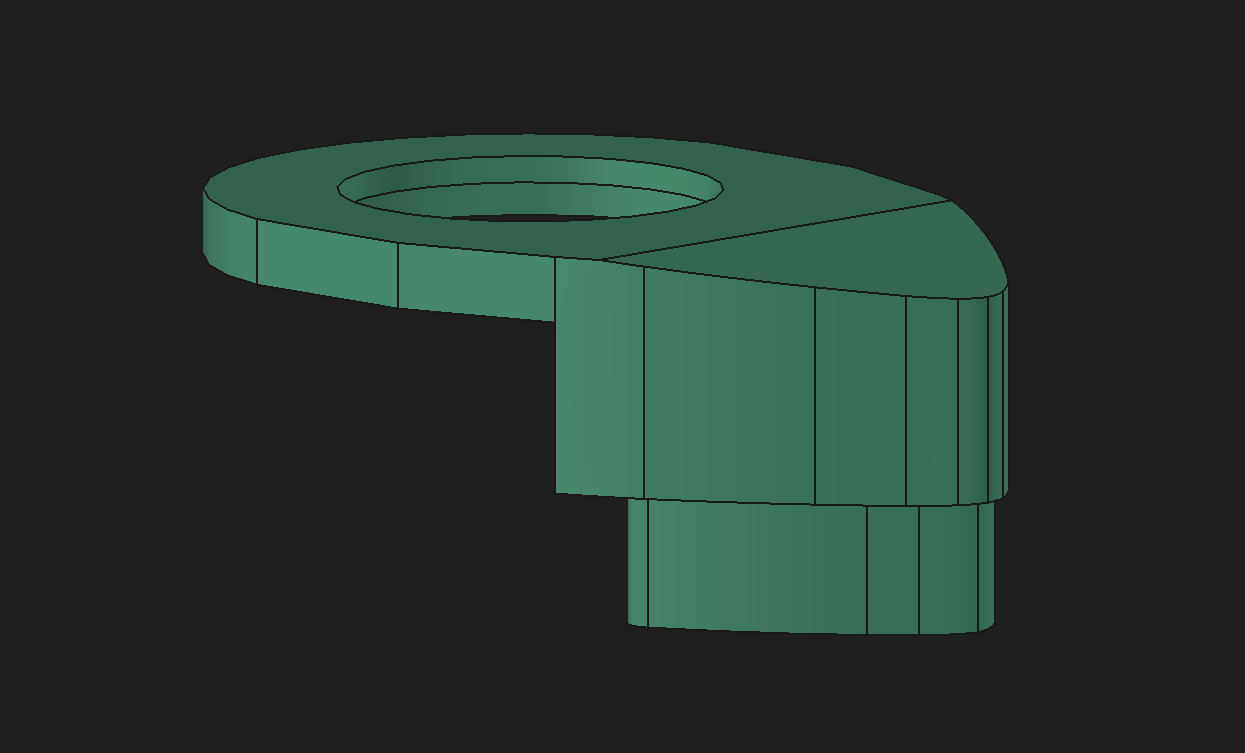 Screenshot of CAD part design